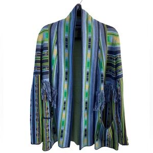 BCBG MaxAzria Long Sleeve Fringe Cardigan Oversized Good Condition Size XS